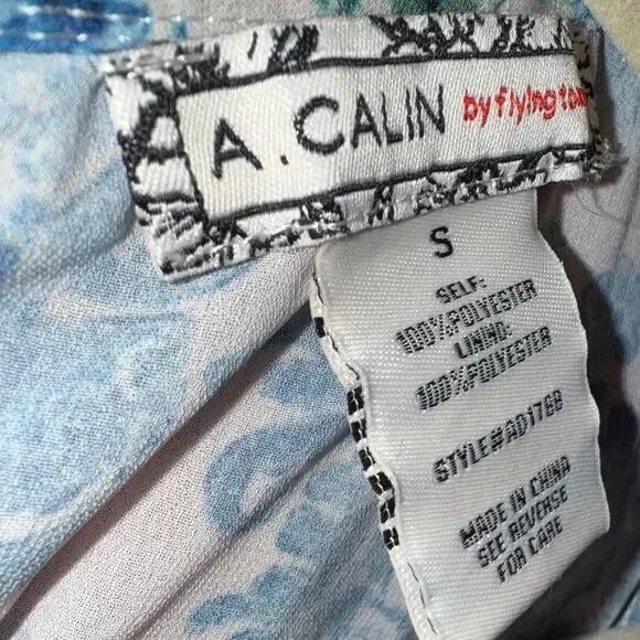 Blue and White Floral Dress with Cutout details - Picture 5 of 5